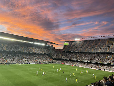 Het Estadio Mestalla van Valencia CF
