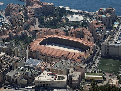 Birdview Stade Louis II van AS Monaco